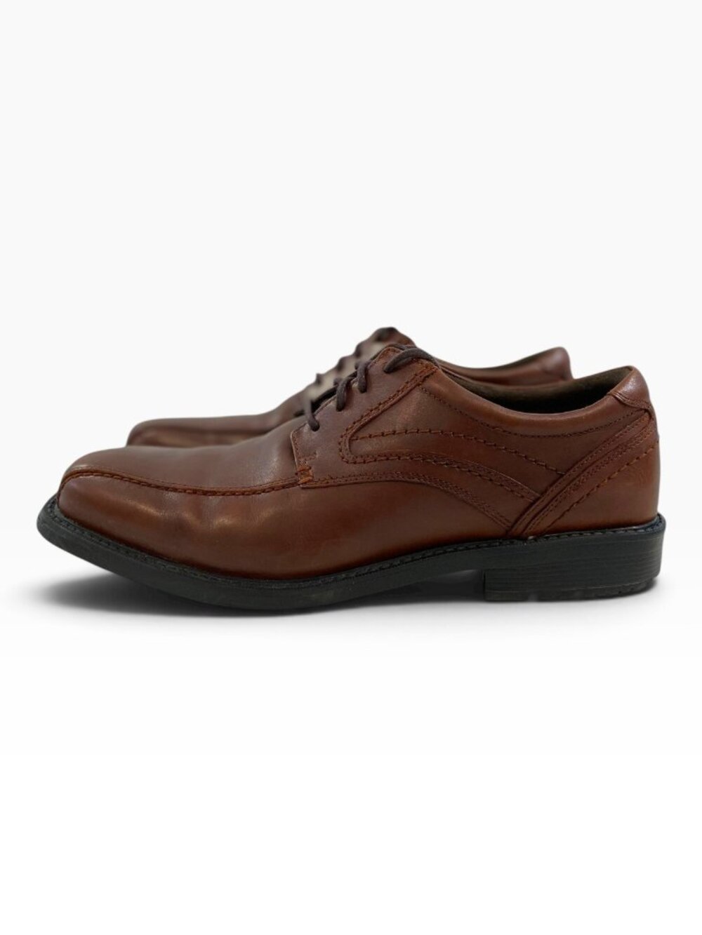 Rockport Men’s Premium Brown Leather adiPRENE Oxford Dress Shoes US 8.5 comfort